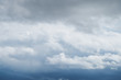 canvas print picture - Rainy cloudy summer landscape blue sky.