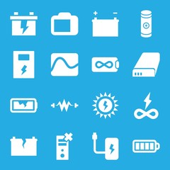 Sticker - Set of 16 battery filled icons