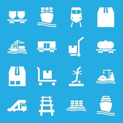 Poster - Set of 16 freight filled icons