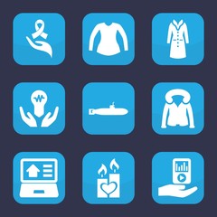 Poster - Set of 9 filled drawn icons