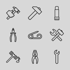 Wall Mural - Set of 9 repair outline icons