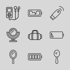 Sticker - Set of 9 portable outline icons