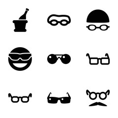 Sticker - Set of 9 glasses filled icons