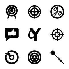 Sticker - Set of 9 aim filled icons