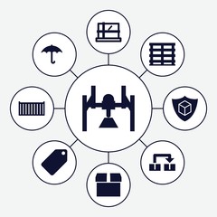 Poster - Set of 9 cardboard filled icons