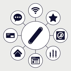 Poster - Set of 9 website filled icons