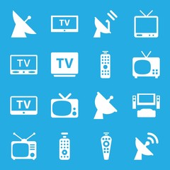 Poster - Set of 16 tv filled icons