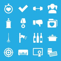 Poster - Set of 16 sign filled icons