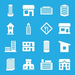 Poster - Set of 16 town filled icons
