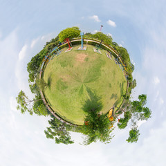 Wall Mural - Circle Panorama of public park