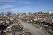 NEW YORK -November12: Destroyed homes during Hurricane Sandy in the flooded neighborhood at Breezy Point in Far Rockaway area  on November12, 2012 in New York City, NY