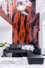 Wall Mural - Living room with large sofa