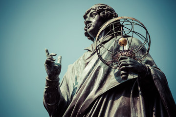 monument of great astronomer nicolaus copernicus, torun, poland