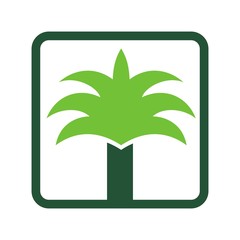 Wall Mural - palm logo vector.