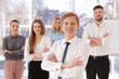 © Africa Studio - Young man with group of people on background