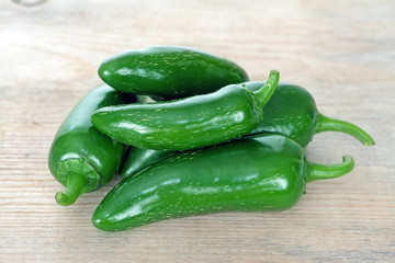 Wall Mural -  green jalapeno peppers