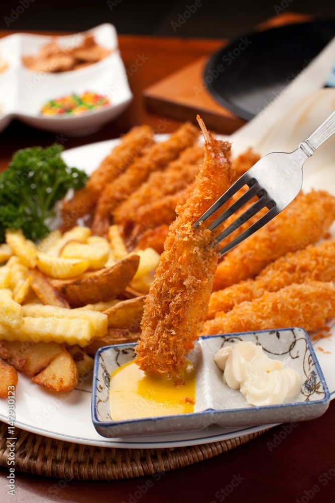 shrimp karaage Stock Photo | Adobe Stock