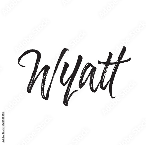 Fotografie, Obraz wyatt, text design. Vector calligraphy. Typography poster.