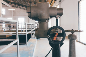 Wall Mural - valve at water treatment plant