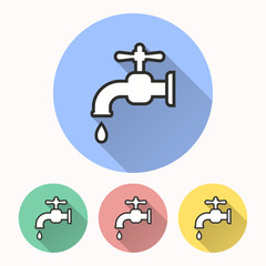 Wall Mural - Faucet - vector icon.