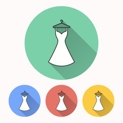 Sticker - Dress - vector icon.