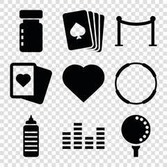 Sticker - Set of 9 club filled icons