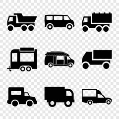 Poster - Set of 9 van filled icons