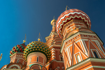 Moscow, Russia. View of Saint Basil's Cathedral in Red Square 