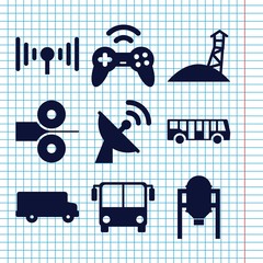 Poster - Set of 9 station filled icons
