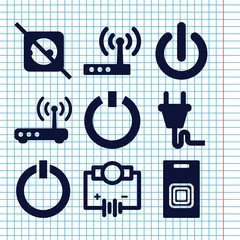 Poster - Set of 9 switch filled icons