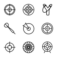 Poster - Set of 9 aim outline icons