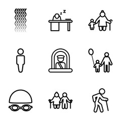 Sticker - Set of 9 adult outline icons