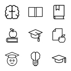 Poster - Set of 9 knowledge outline icons