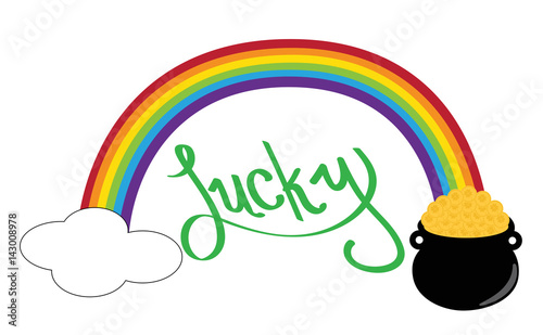 Lucky Rainbow Stock Vector | Adobe Stock