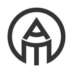 Wall Mural - a and m logo vector. pencil logo.