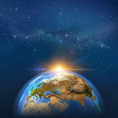 Wall Mural - earthscape in outer space