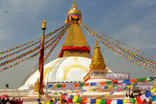 Boudhanath Temple ( Stupa ) After Renovation, The Temple Was Damaged By Earthquake In 2015 In Kathmandu,Nepal