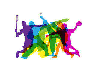 RAINBOW OF SPORTS SILHOUETTES 