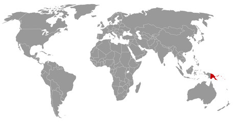  Papua-Neuguinea auf der Weltkarte