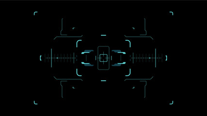 Wall Mural - Futuristic user interface
