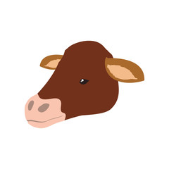 Sticker - Cow farm animal vector illustration graphic design