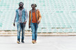 © santypan - Two black race friends having fun.