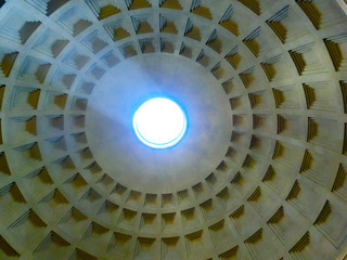 Wall Mural - Internal part of dome in Pantheon, Rome, Italy.