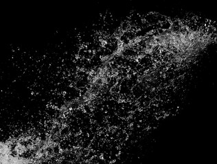 Wall Mural - Water Splash On Black Background