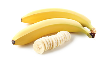 Sweet bananas isolated on a white background