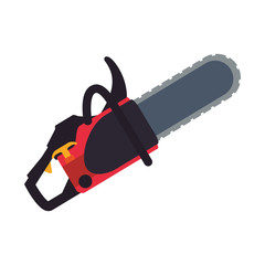 Wall Mural - chainsaw carpentry tool vector icon illustration graphic design