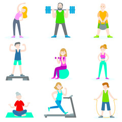 Sticker - Workout People Set