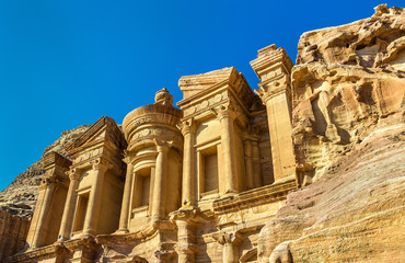 Poster - Ad Deir, the Monastery at Petra. UNESCO heritage site