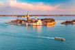Aerial view at San Giorgio Maggiore island, Venice, Italy