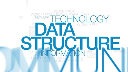 Canvas Print - Data structure animated word cloud, text design animation. Kinetic typography.